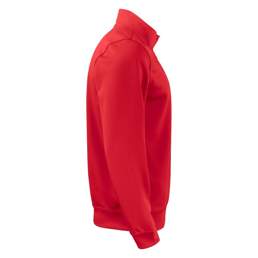 Unisex Adult Basic Active Quarter Zip Sweatshirt (Red) 4/4