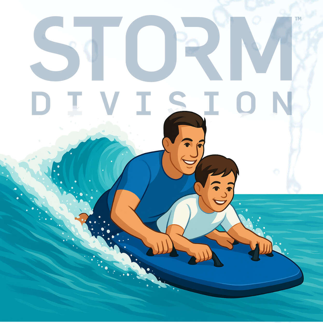 STORM - Bodyboard Tandem Wave Buddy - Blue 3/4