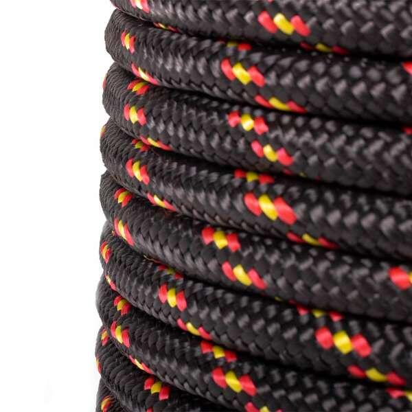Corde polypropylène noir/rouge 14mm 10m 2/3