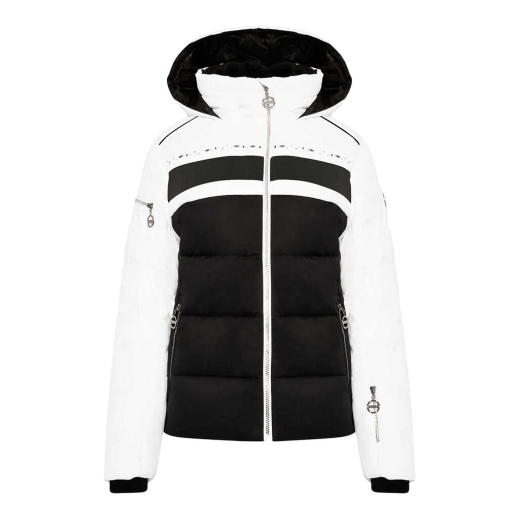 Womens/Ladies Crystallize Ski Jacket (White/Black)