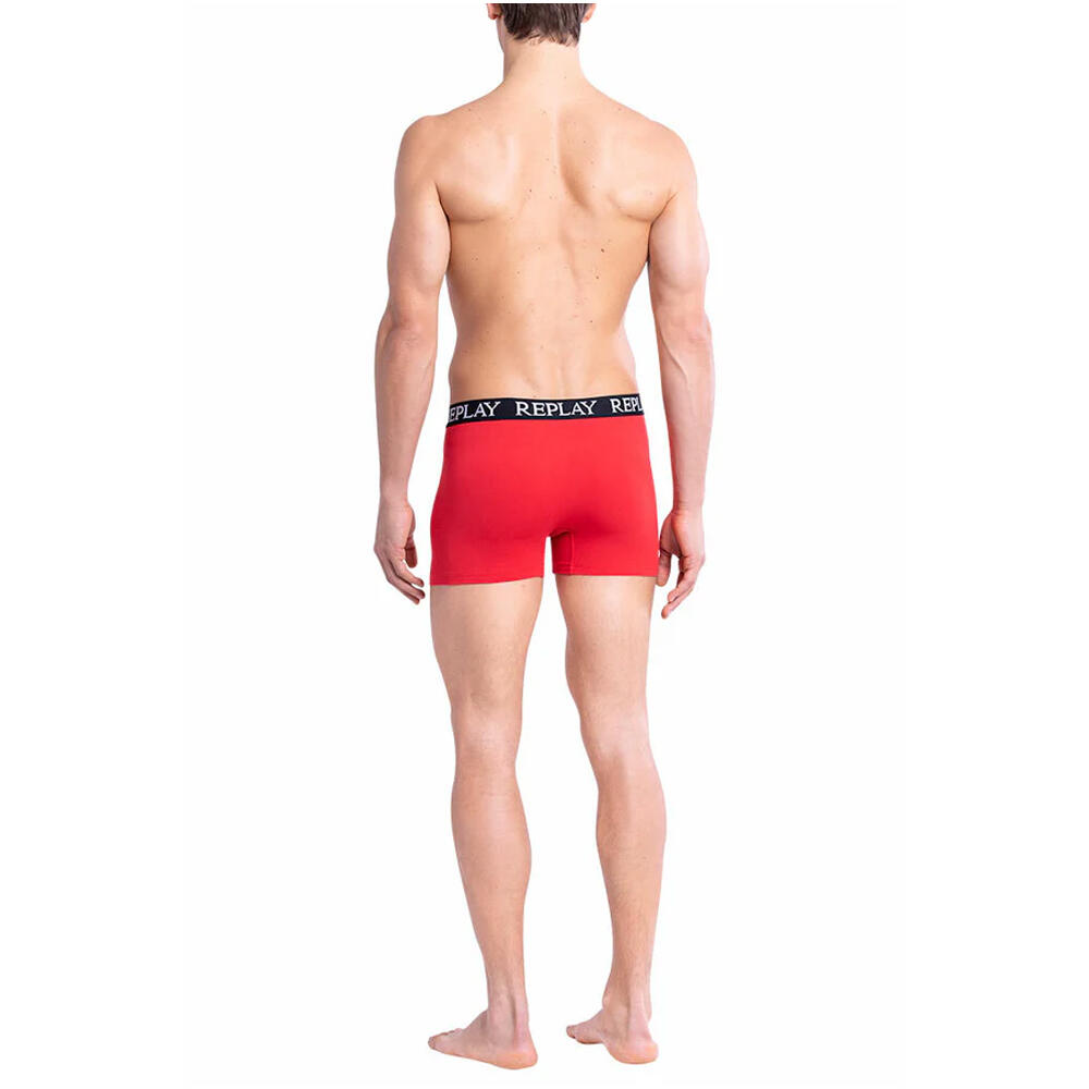 Boxer Uomo Misura Confezione 2 Replay Rosso Nero 2/4
