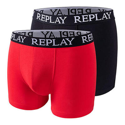 Boxershorts voor heren (set van 2) (turquoise/zwart)