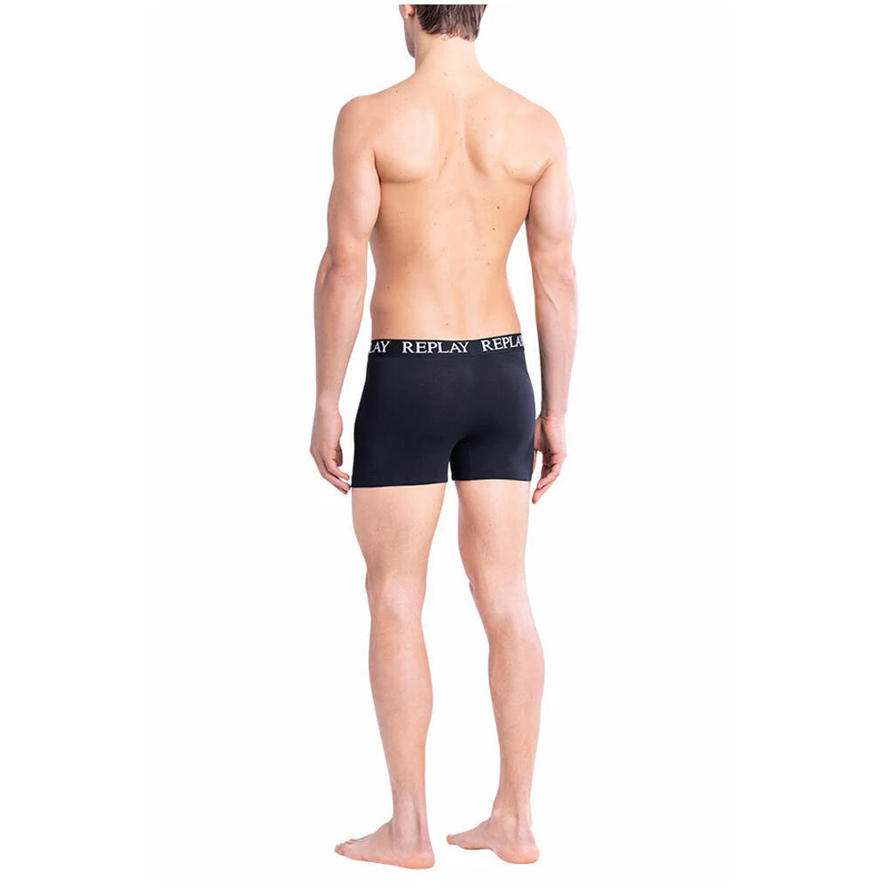 Boxer Uomo Misura Confezione 2 Replay Rosso Nero 4/4