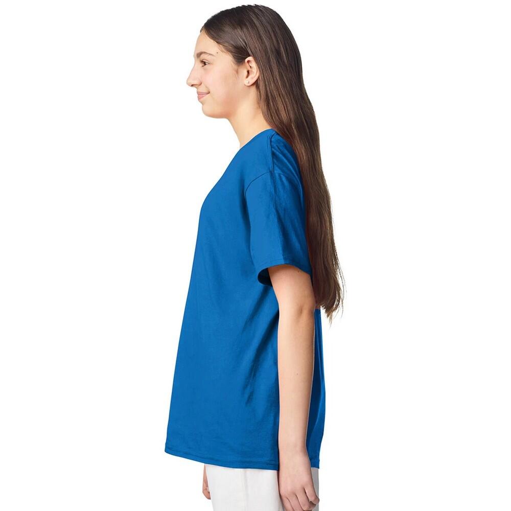 Maglietta Semplice Bambini Gildan Blu Reale 4/4