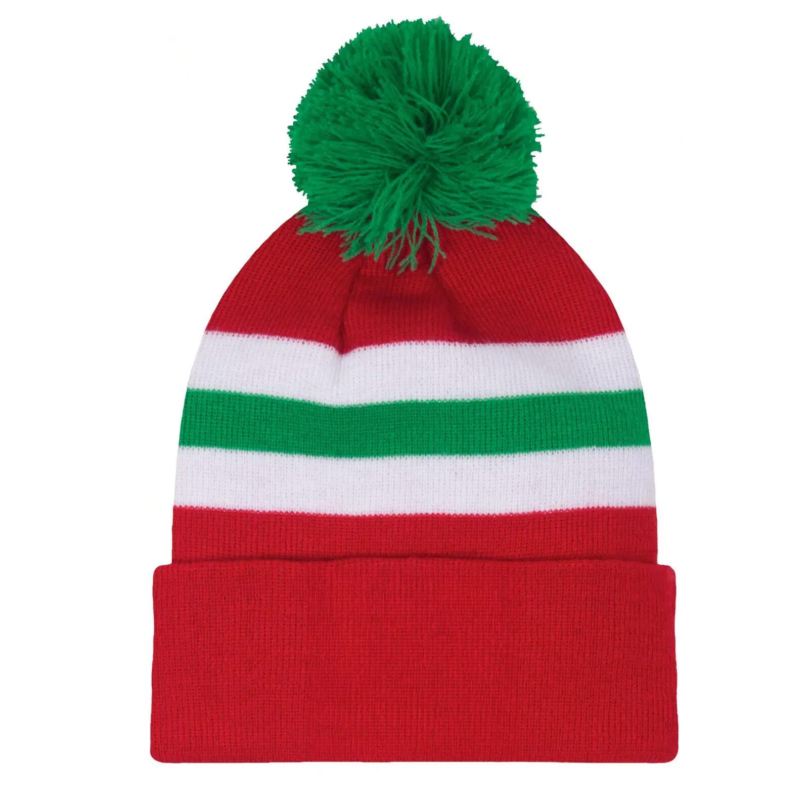 Bonnet Motif/style Rétro WALES (Rouge / Blanc / Vert) 2/3