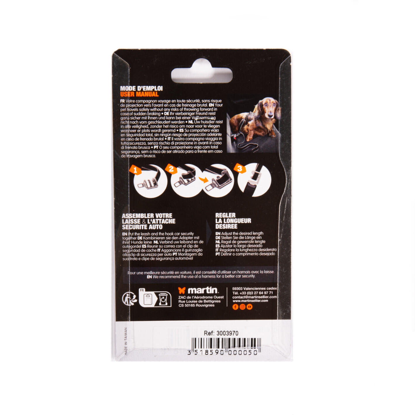 Ceinture de sécurité pour chien Martin Sellier 3/3