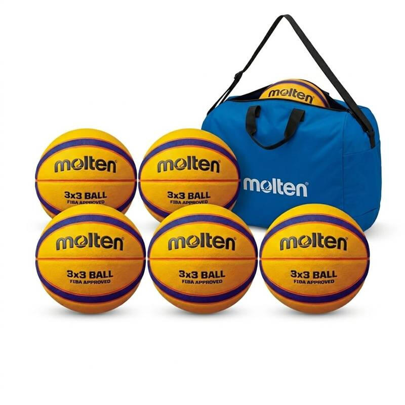 Pachet 6 mingi baschet 3x3 Molten B33T5000  FIBA Aprobat  + geanta transport