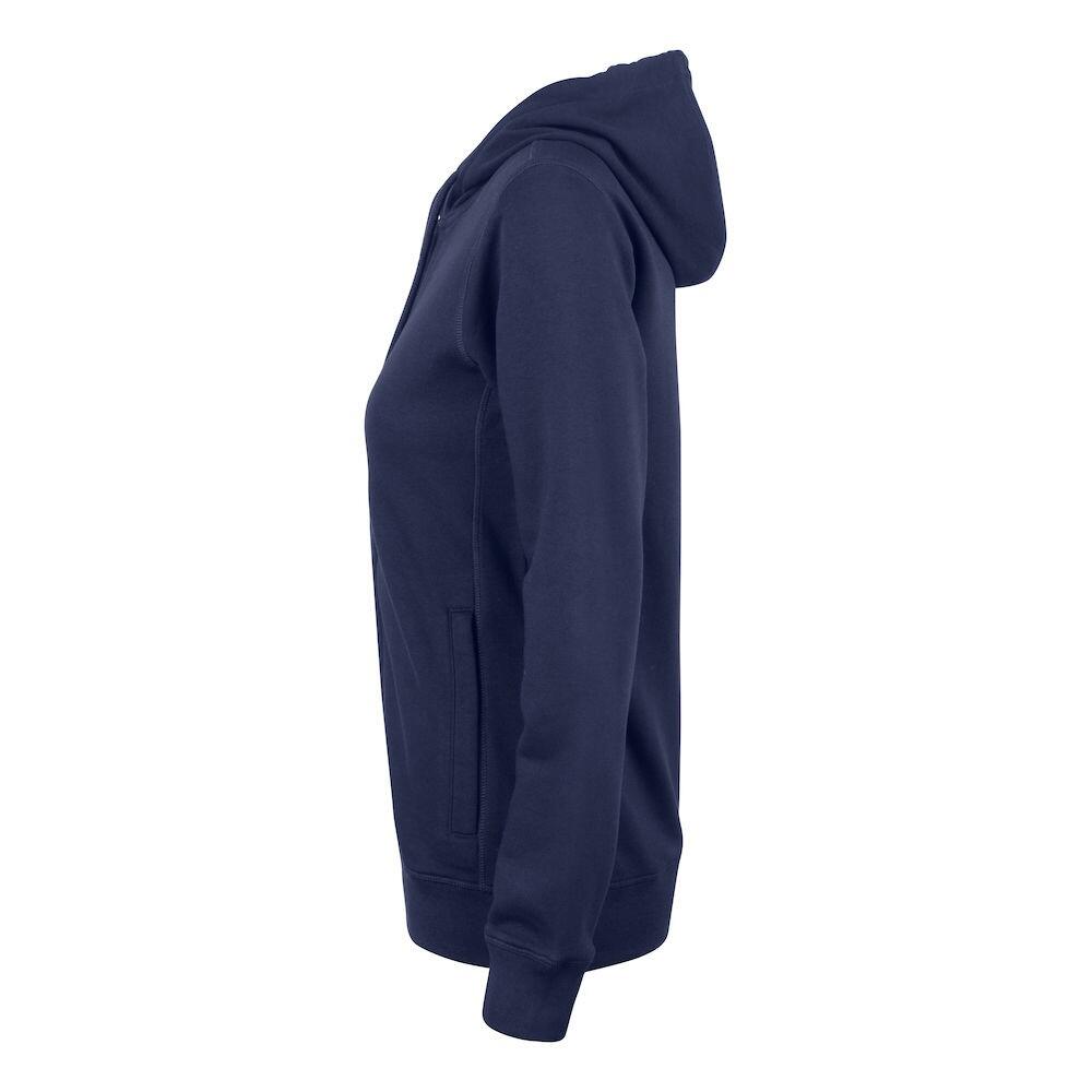 Felpa Con Cappuccio E Zip Intera Donna Clique Premium Blu Navy Scuro 3/4