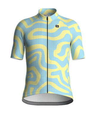 Unisex fietsjersey slim fit - groovy