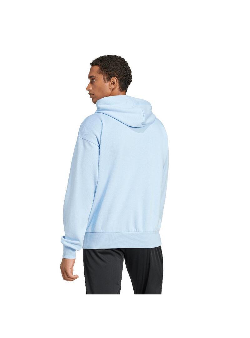 Sweatshirts polaires pour hommes Adidas essentials fleece bleu. 3/5