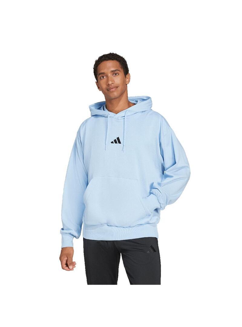 Sweatshirts polaires pour hommes Adidas essentials fleece bleu. 2/5