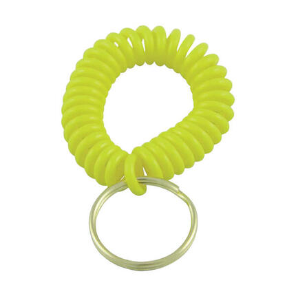 SpiraleSchlüsselanhänger, Kunststoff Damen und Herren Neon-Gelb