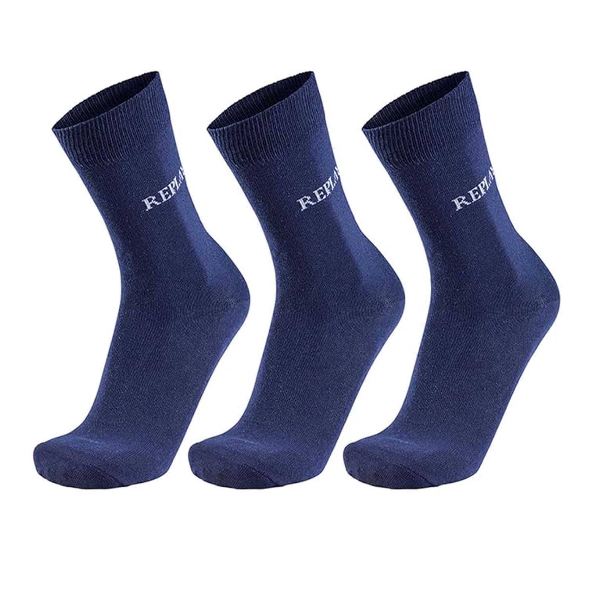 Calzini Logo Adulto Unisex Misura Confezione 3 Replay Blu Scuro Grigio 4/4