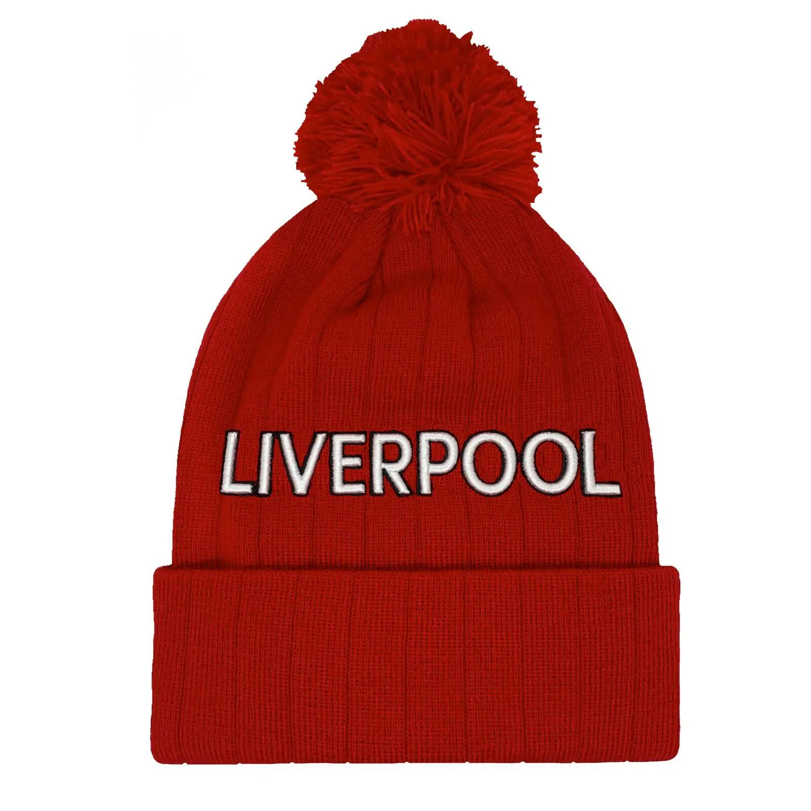 Bonnet Motif/style Brodé LIVERPOOL (Rouge) 1/1