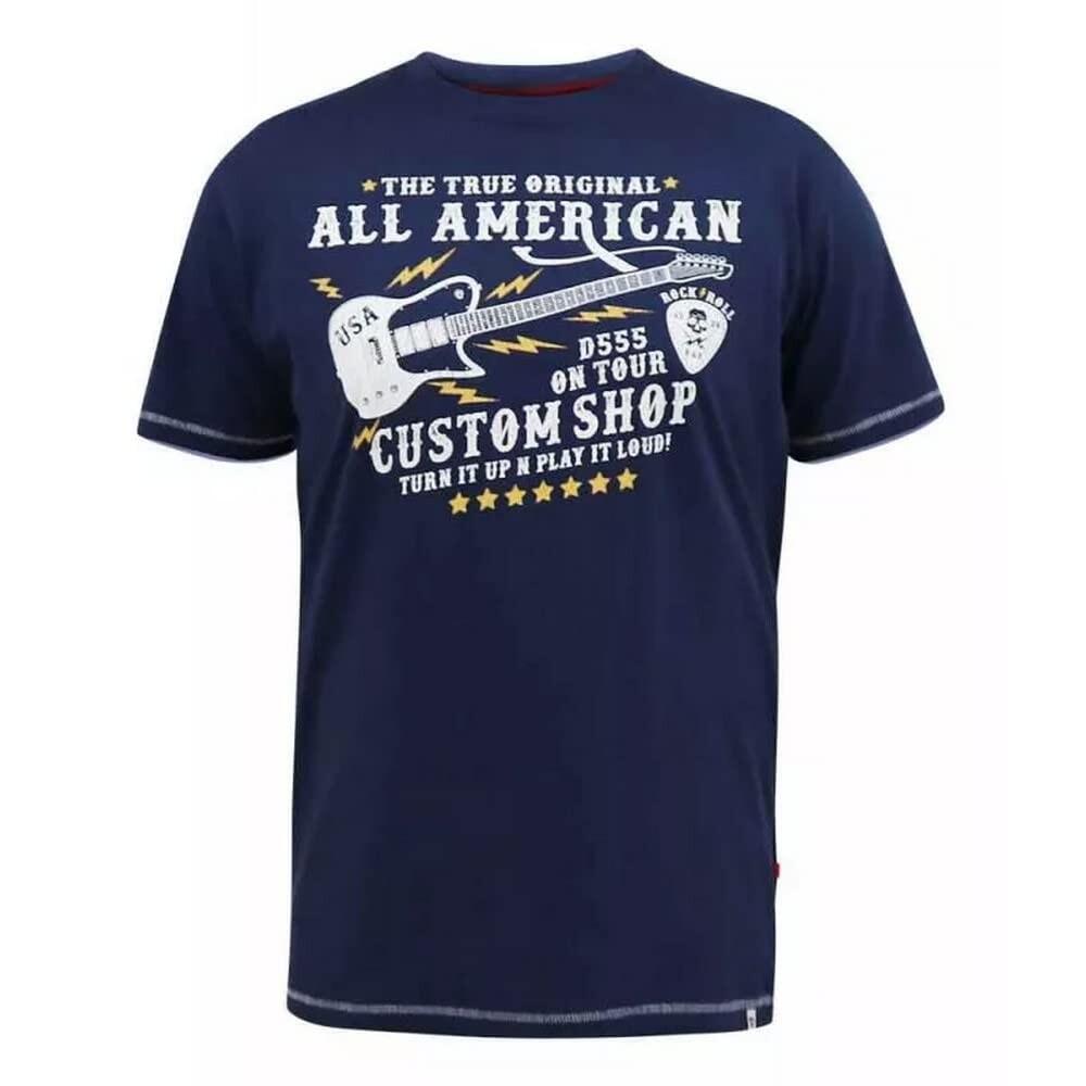 Mens D555 Bronte All American Guitar Guitar Kingsize TShirt (Navy) 2/3