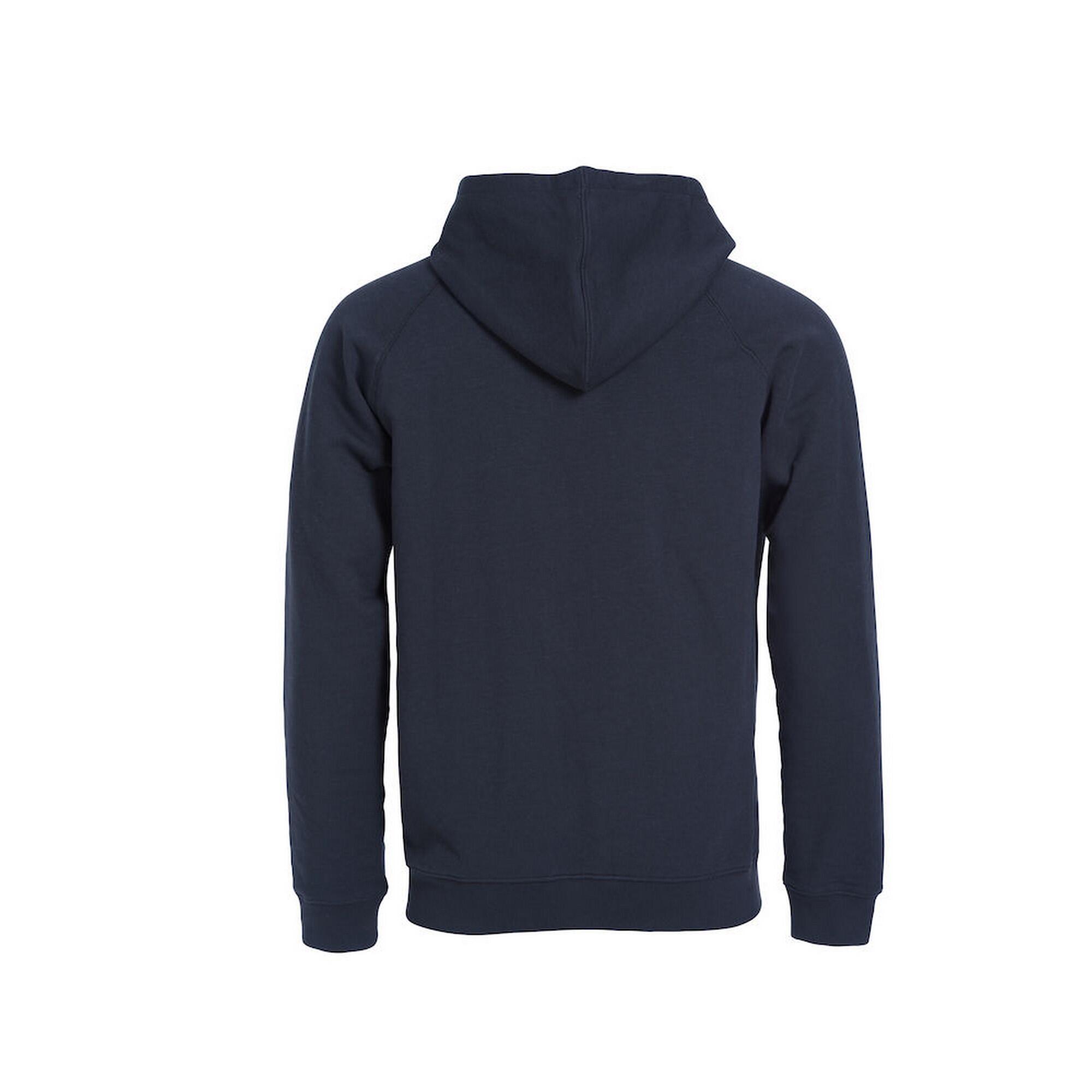 Felpa Con Cappuccio E Zip Intera Uomo Clique Classic Blu Navy Scuro 2/4
