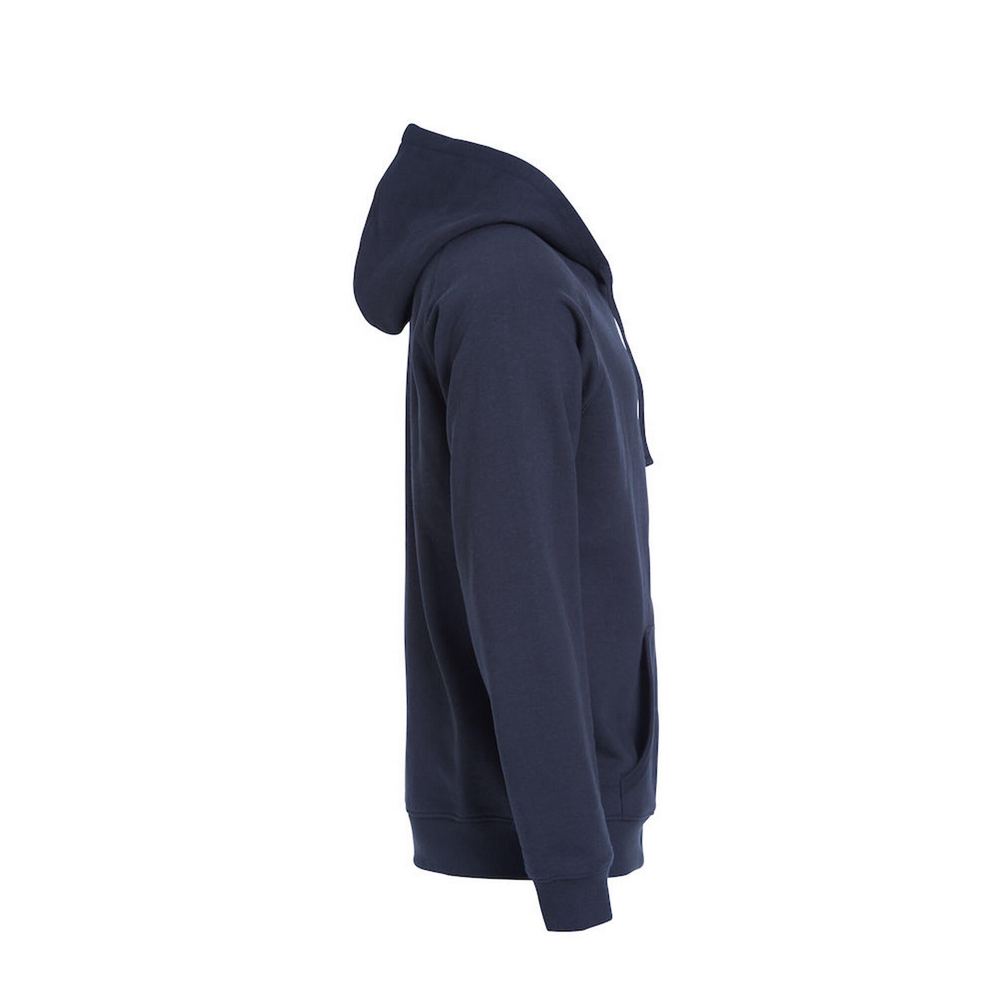 Felpa Con Cappuccio E Zip Intera Uomo Clique Classic Blu Navy Scuro 4/4