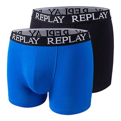 Boxershorts voor heren (set van 2) (turquoise/zwart)