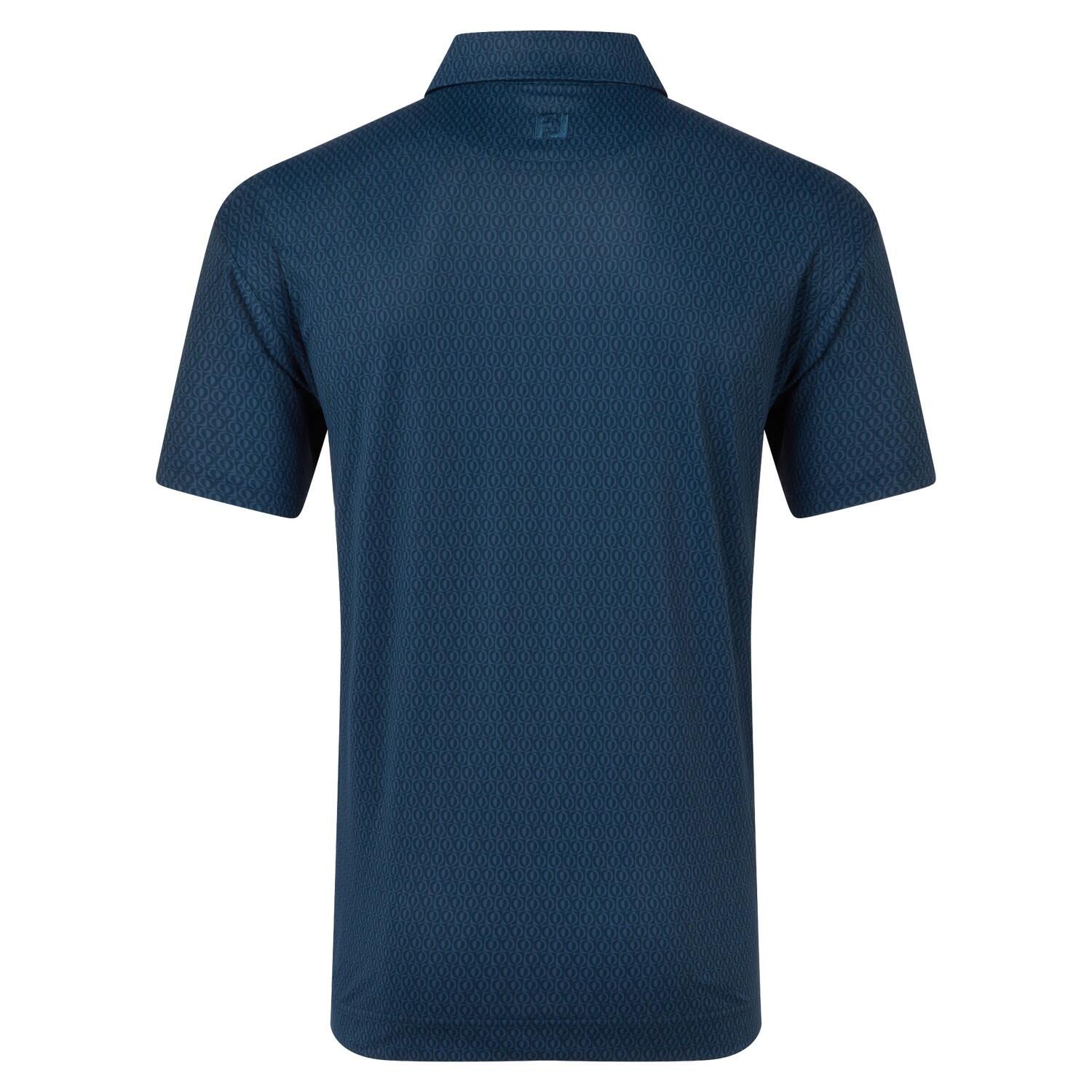 Polo Golf Footjoy Modernist Geo Pique Hombre Azul Marino 4/4