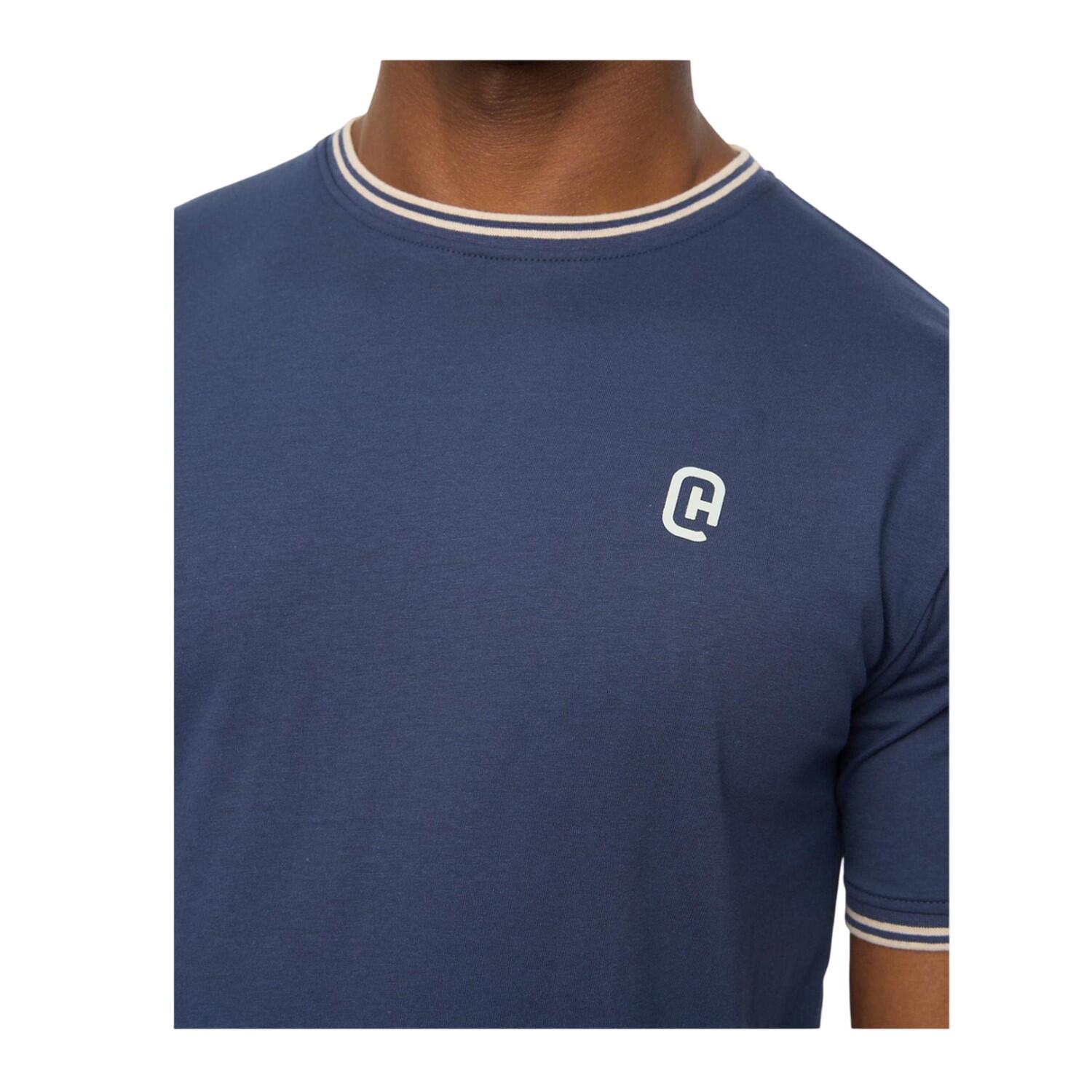 Maglietta Uomo Crosshatch Preece Blu Navy 4/4