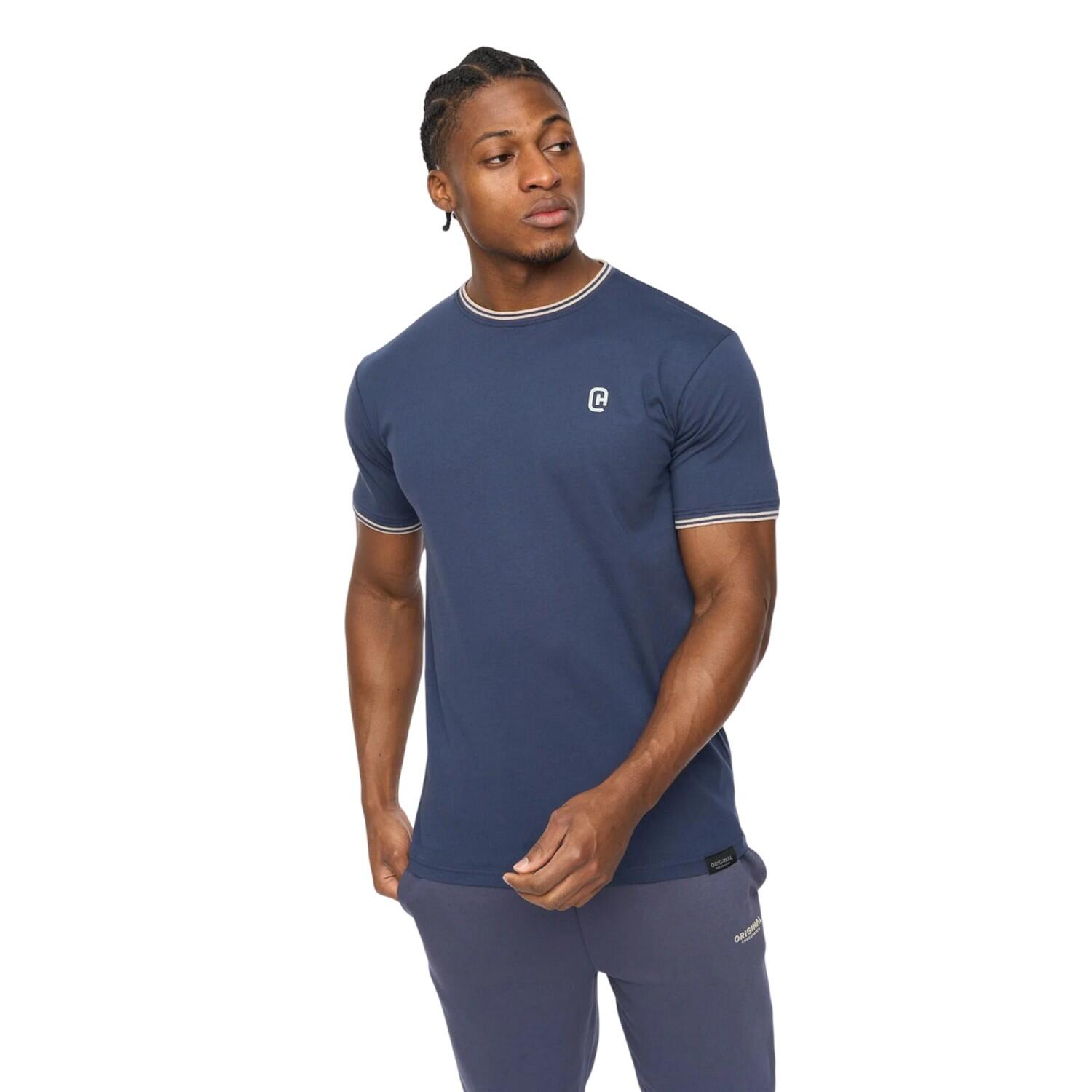 Maglietta Uomo Crosshatch Preece Blu Navy 2/4