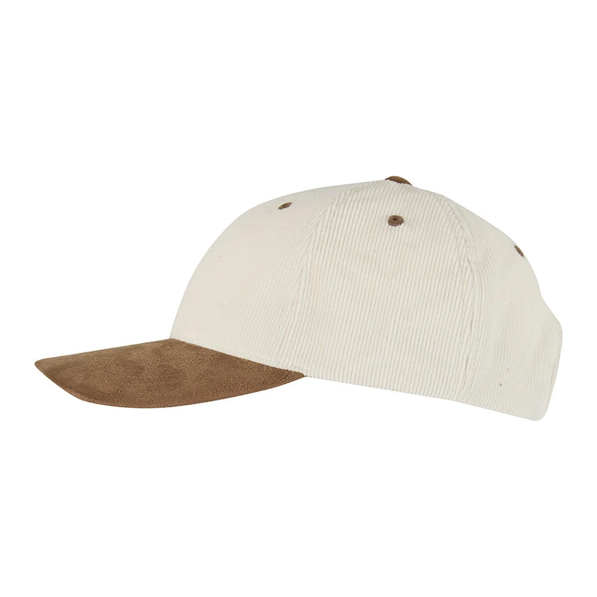 Corduroy Suade Cap Adulto Unisex Flexfit Crema Caramello 3/4