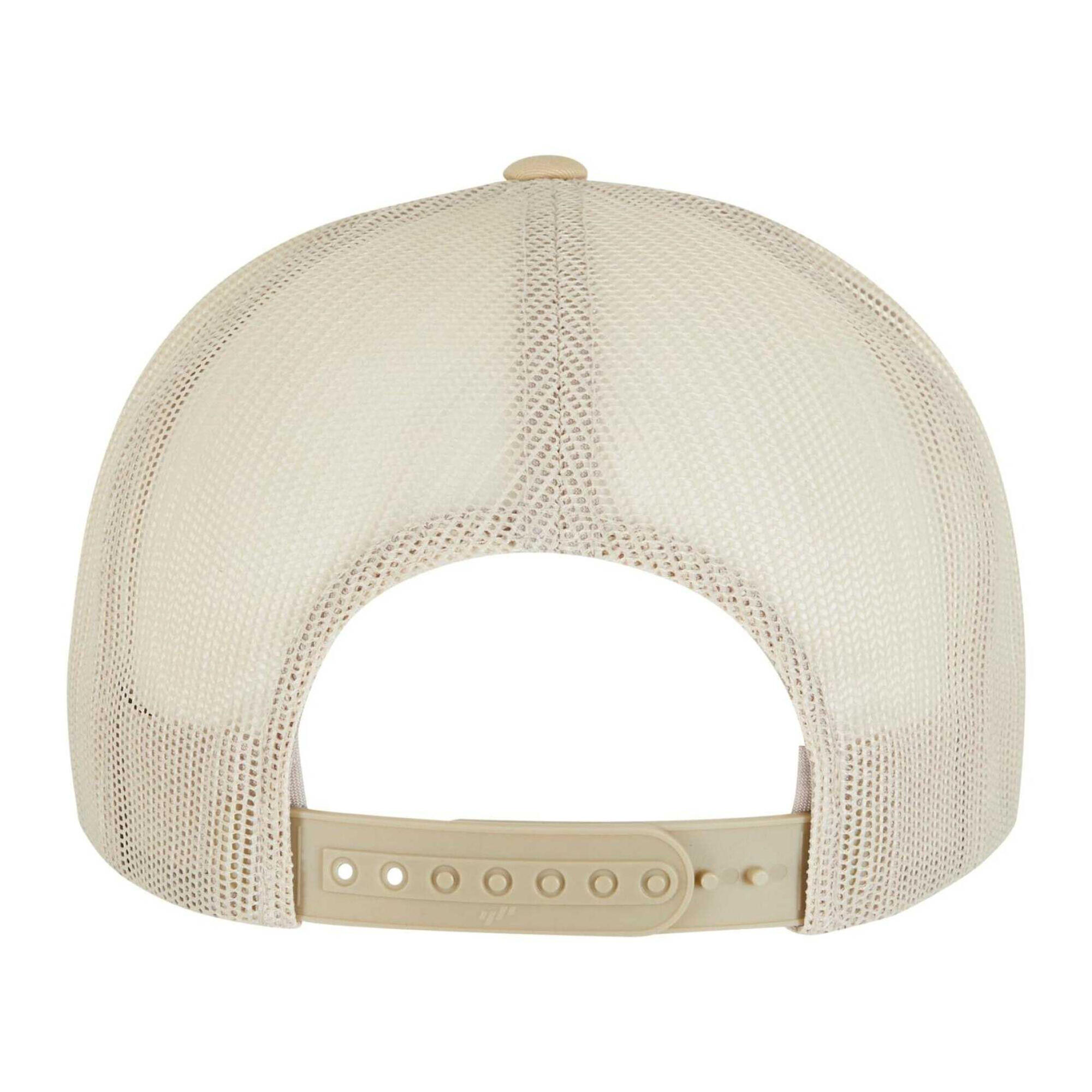 Cappellino Da Camionista Semplice Adulto Unisex Flexfit Classic Oro Bianco Beige 2/4
