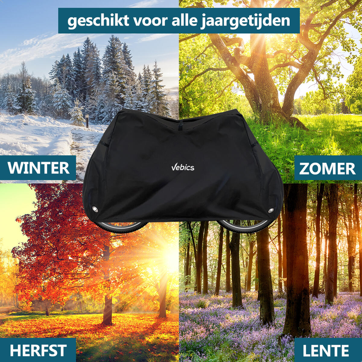 Vebics Fietshoes Fietsendrager Waterdicht 2/7