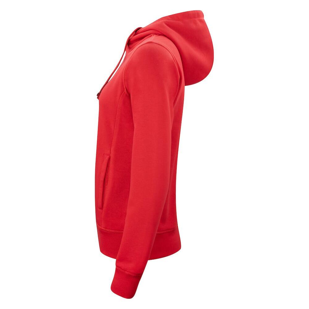 Felpa Con Cappuccio E Zip Intera Donna Clique Classic Rosso 3/4