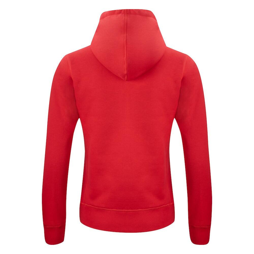 Felpa Con Cappuccio E Zip Intera Donna Clique Classic Rosso 2/4