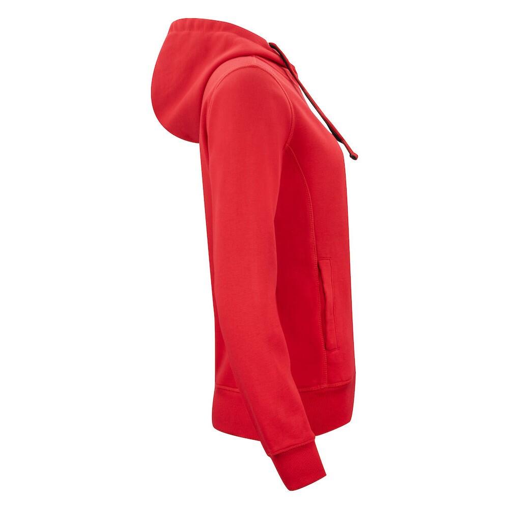 Felpa Con Cappuccio E Zip Intera Donna Clique Classic Rosso 4/4