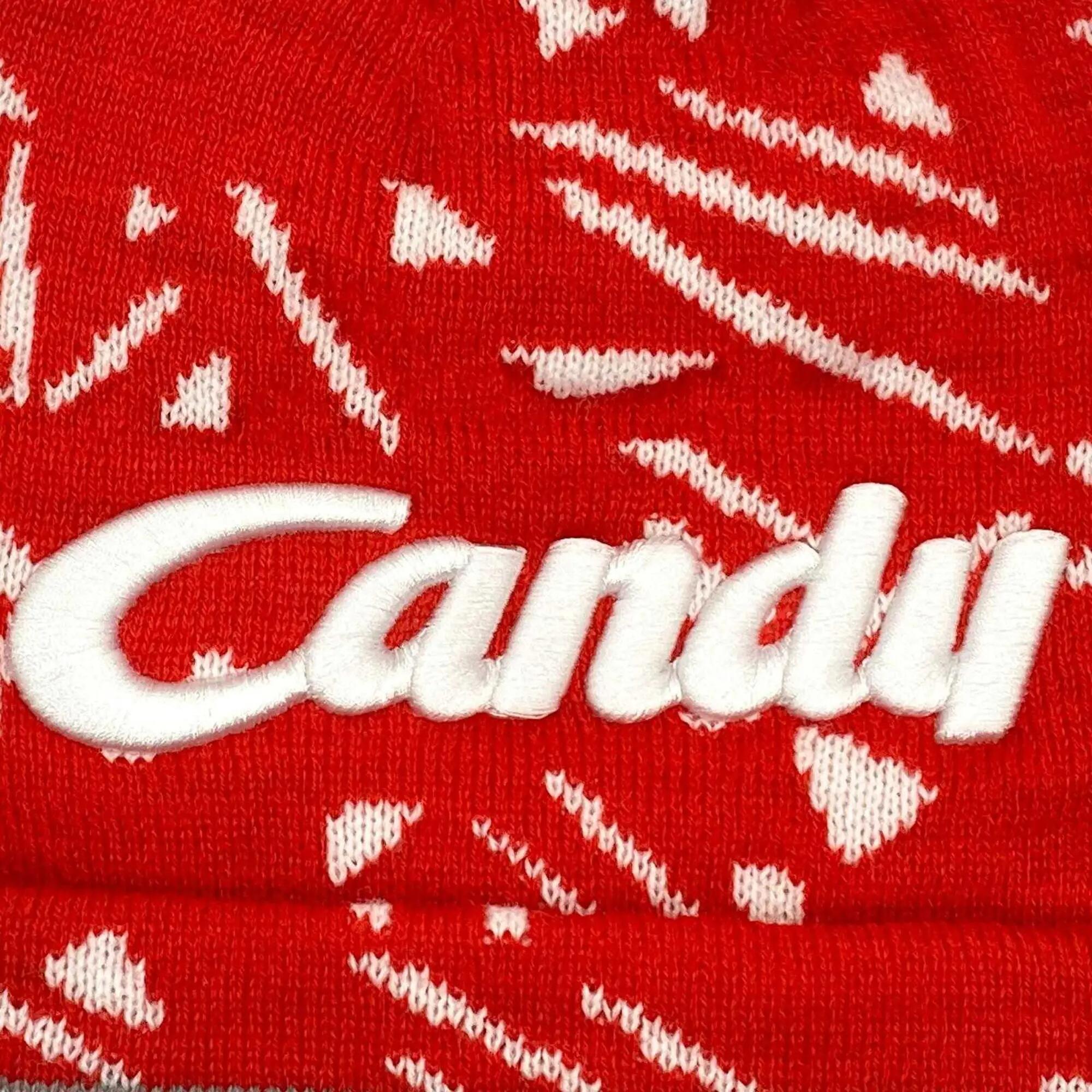"Candy" Mütze Damen und Herren Rot/Weiß 3/5