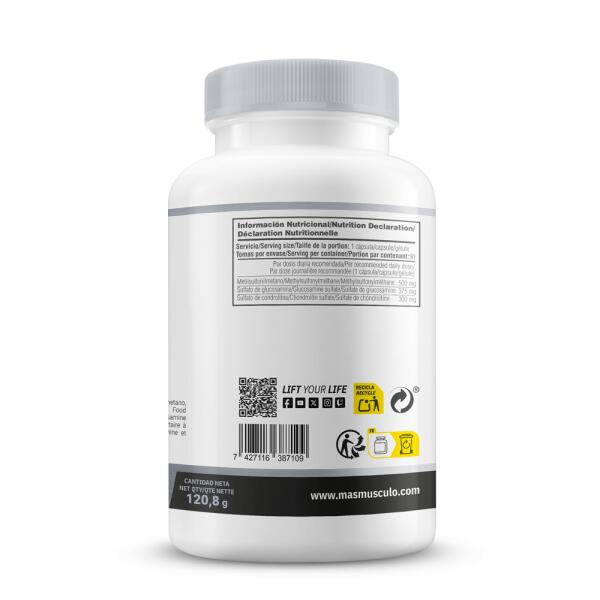 MSM Chondroitin and Glucosamine - 90 Vegetable Capsules de MASmusculo 3/6
