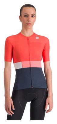 Maillot Manches Courtes Femme Sportful Snap Corail/Bleu