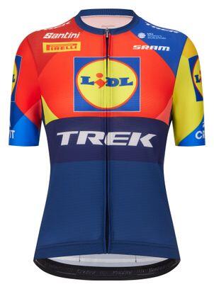 Maglia a maniche corte Santini Team Lidl-Trek 2025 Donna Blu