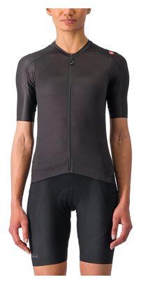 Maillot de manga corta Castelli Espresso para mujer Negro
