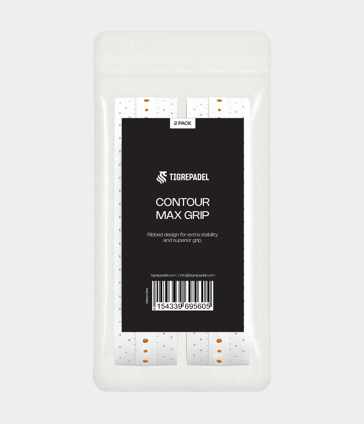 Contour max padel overgrip wit (2 pack) 4/5