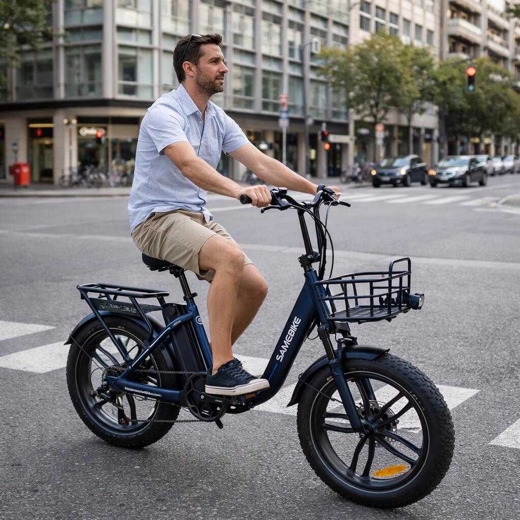 Bicicleta elétrica dobrável C05PRO 470Wh-36V-13Ah - roda de 20"x4" FatBike 3/7