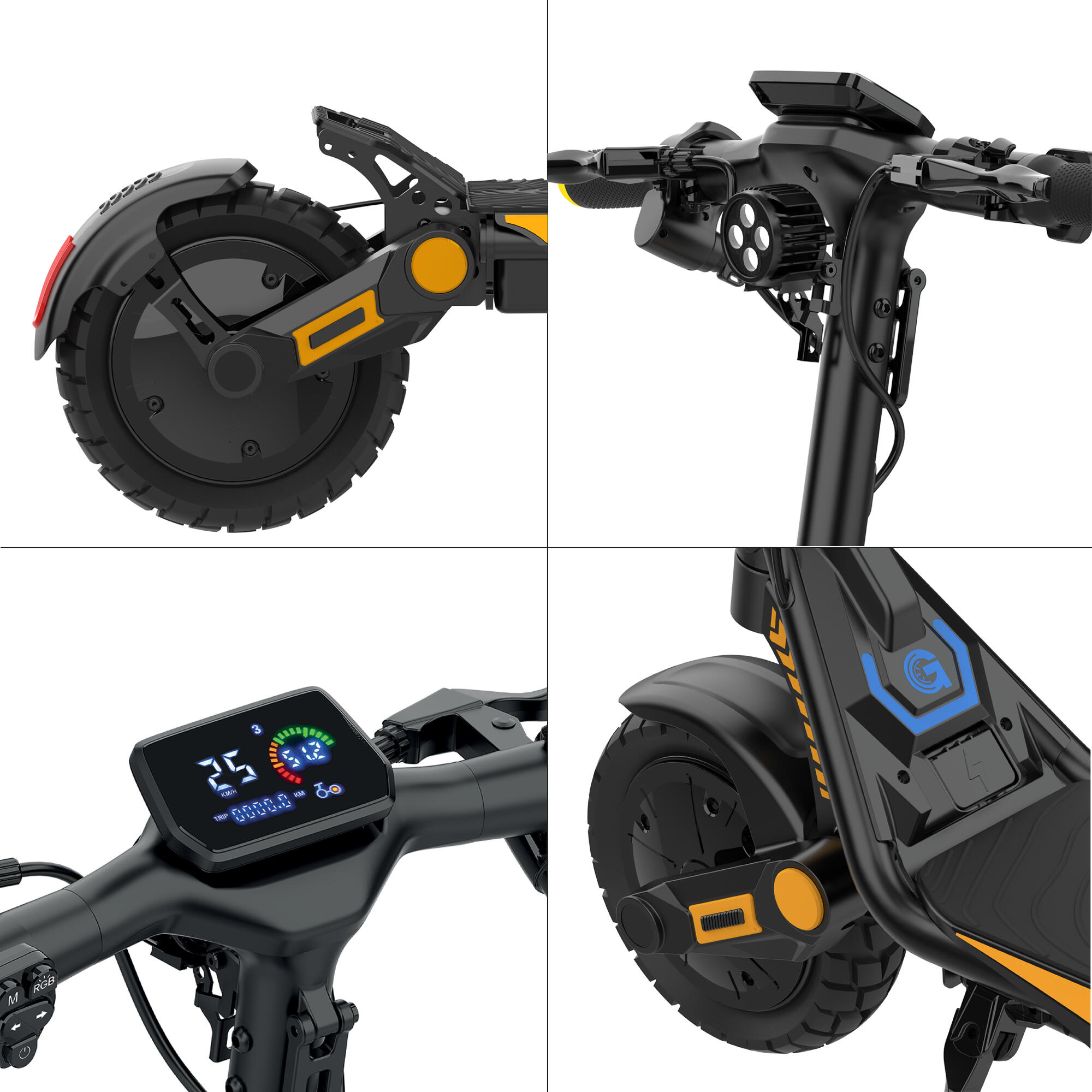 UrbanGlide ALL ROAD 6 2x2  scooter elétrica de 10 com motor duplo de 800 W 7/7