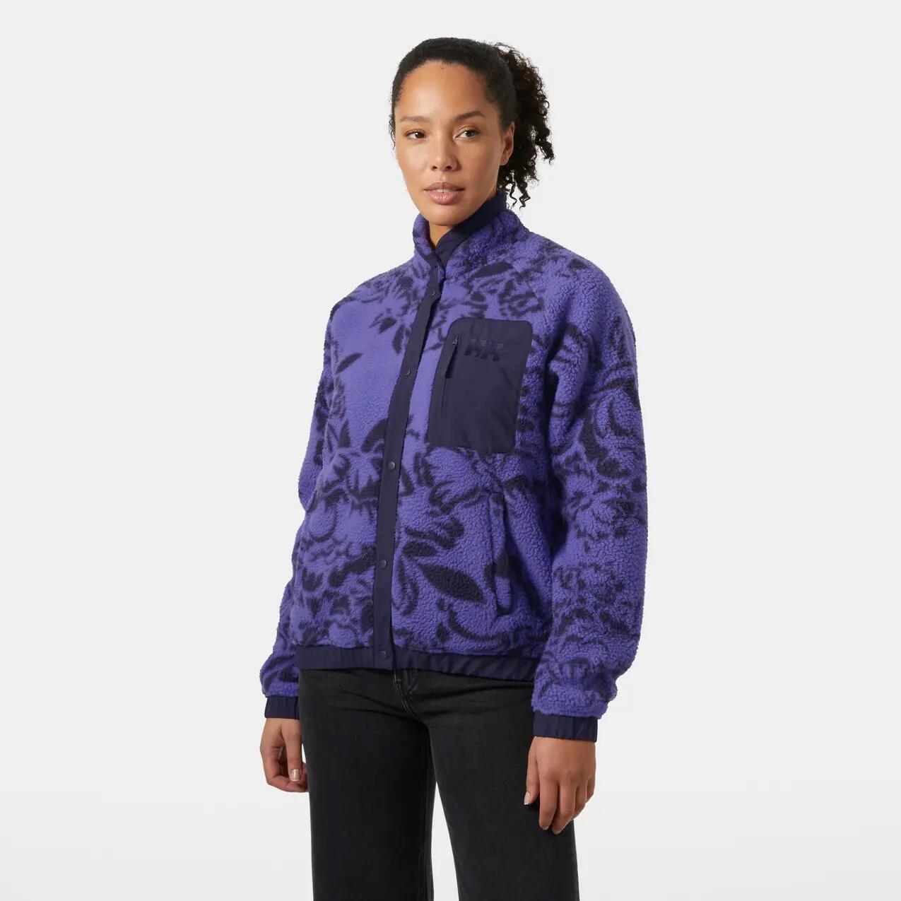 Saltador feminino Helly Hansen Imperial Printed Pile Snap 2/6