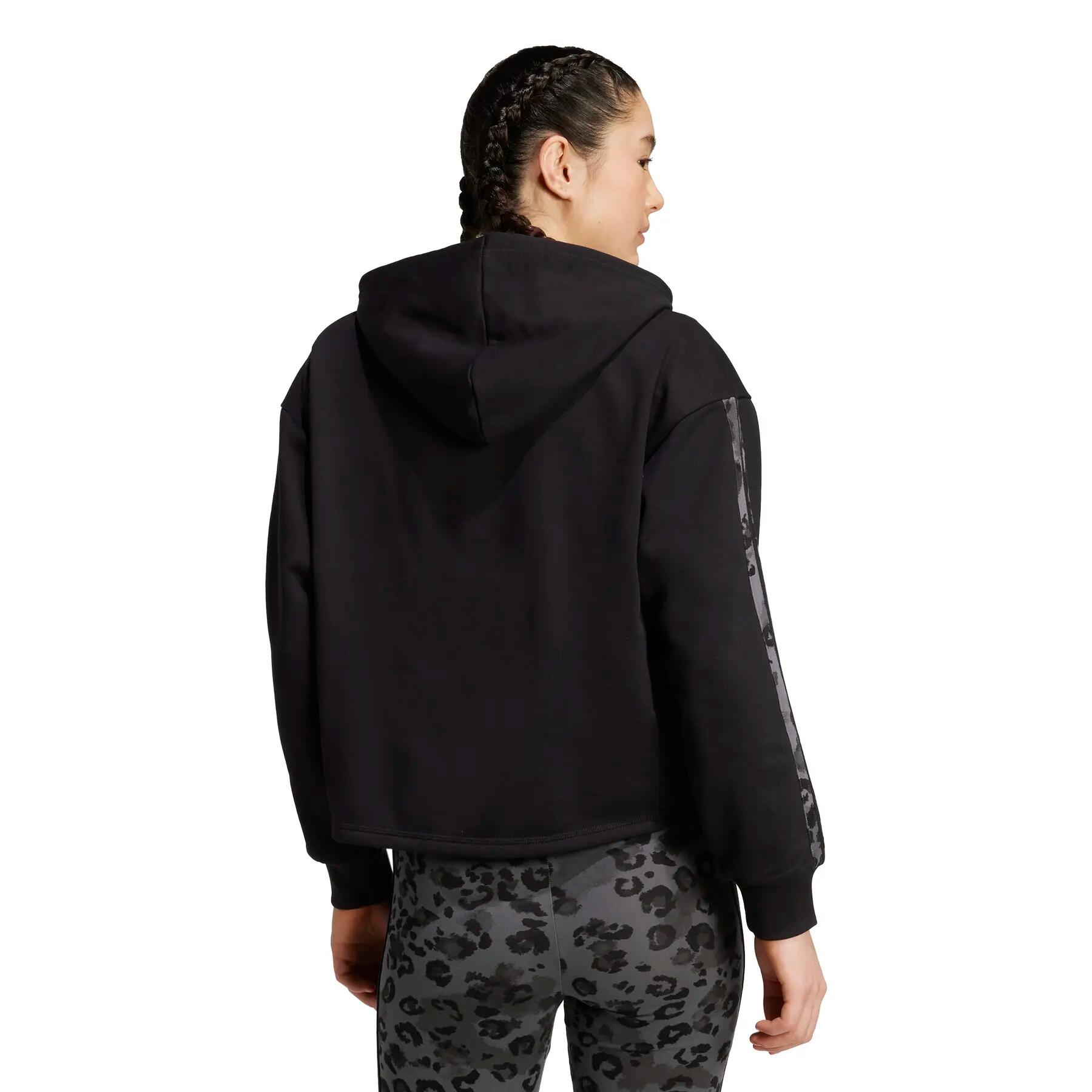 Camisola com capuz para mulher adidas Animal Print 3 stripes 4/6