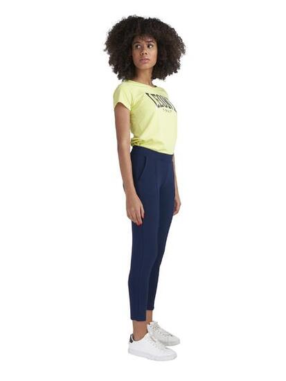 Pantalon femme droit à plis en polaire Training