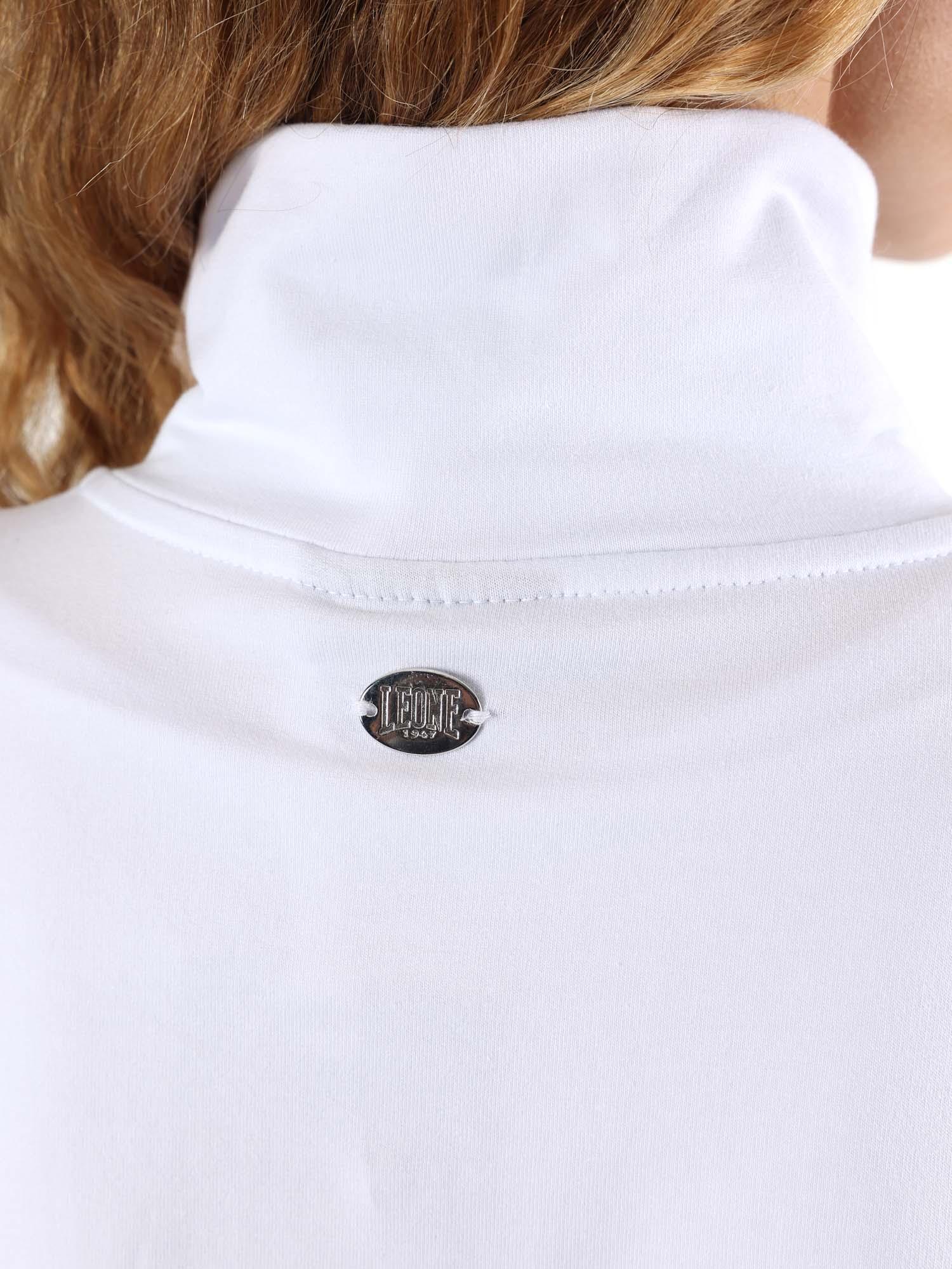Sudadera básica con cuello y cremallera para mujer de Leone 3/8