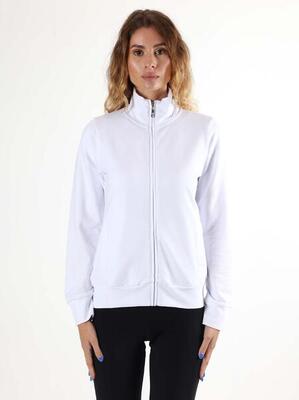 Leone basic dames sweatshirts met ritssluiting en kraag
