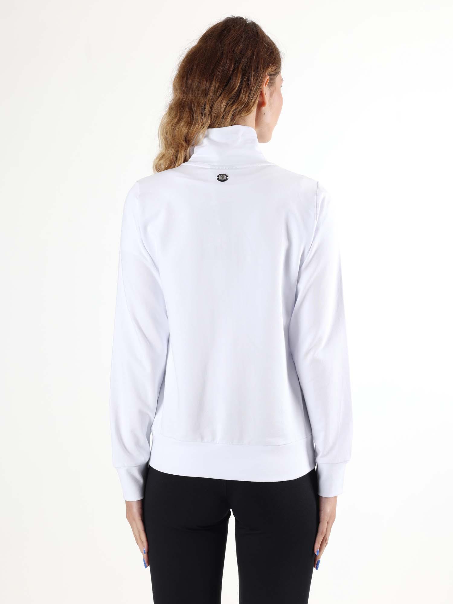 Sudadera básica con cuello y cremallera para mujer de Leone 4/8