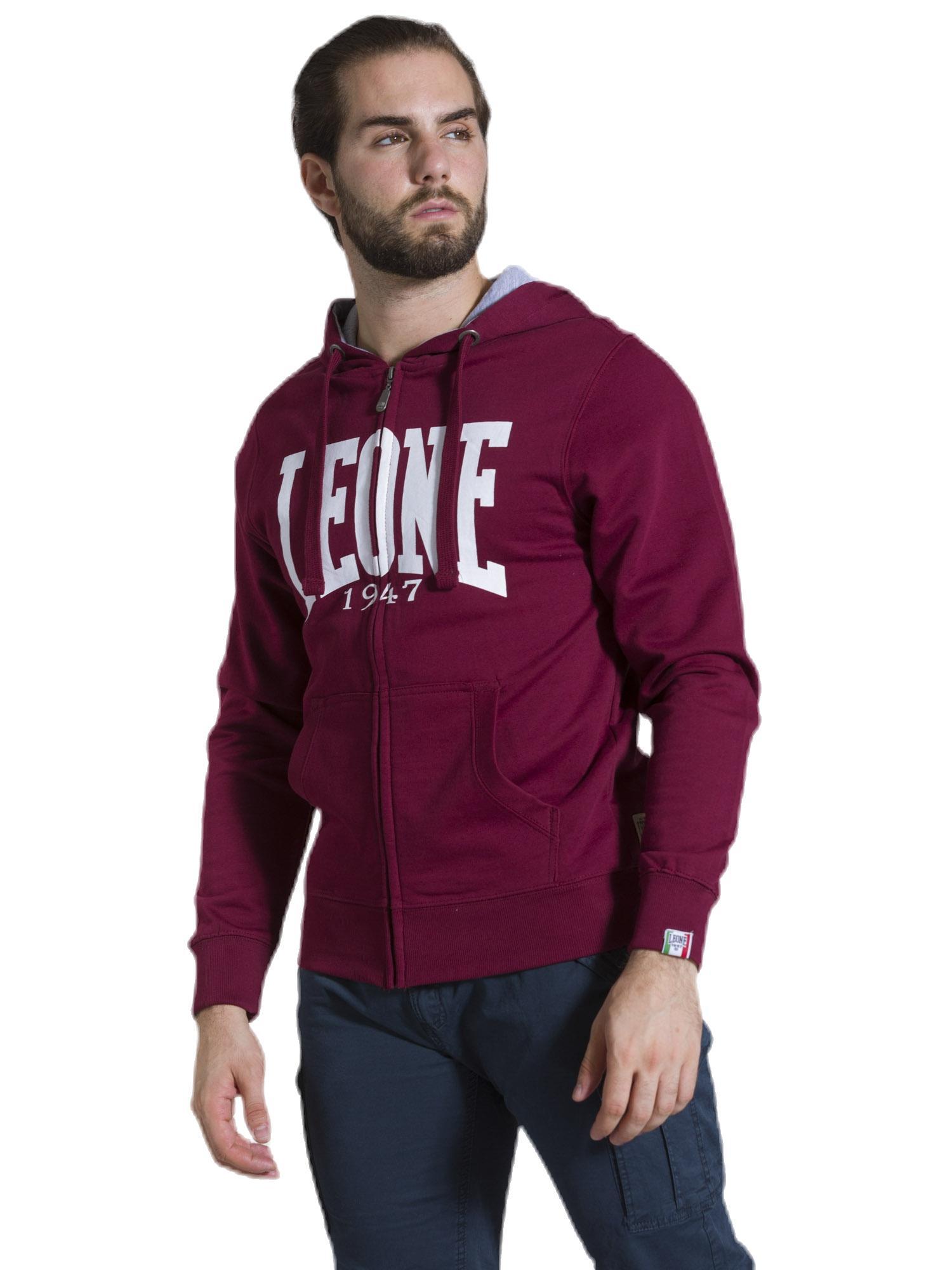 Leone Basic winterherenhoodie met rits 3/8
