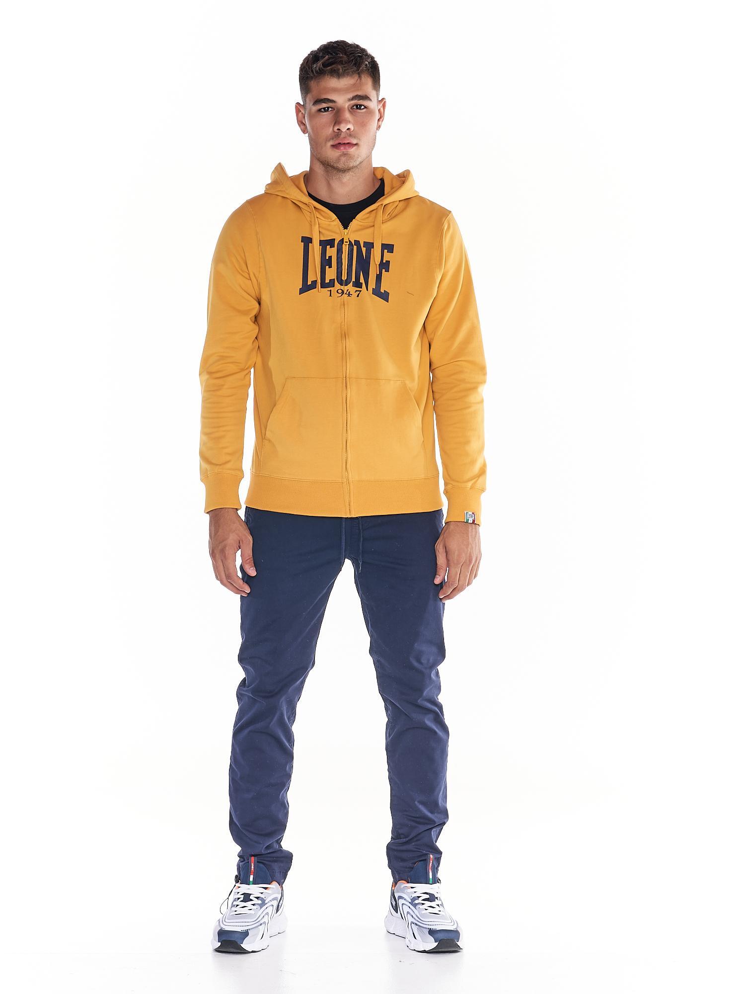 Leone 1947 Apparel Bluzy z kapturem męskie zapinane na zamek