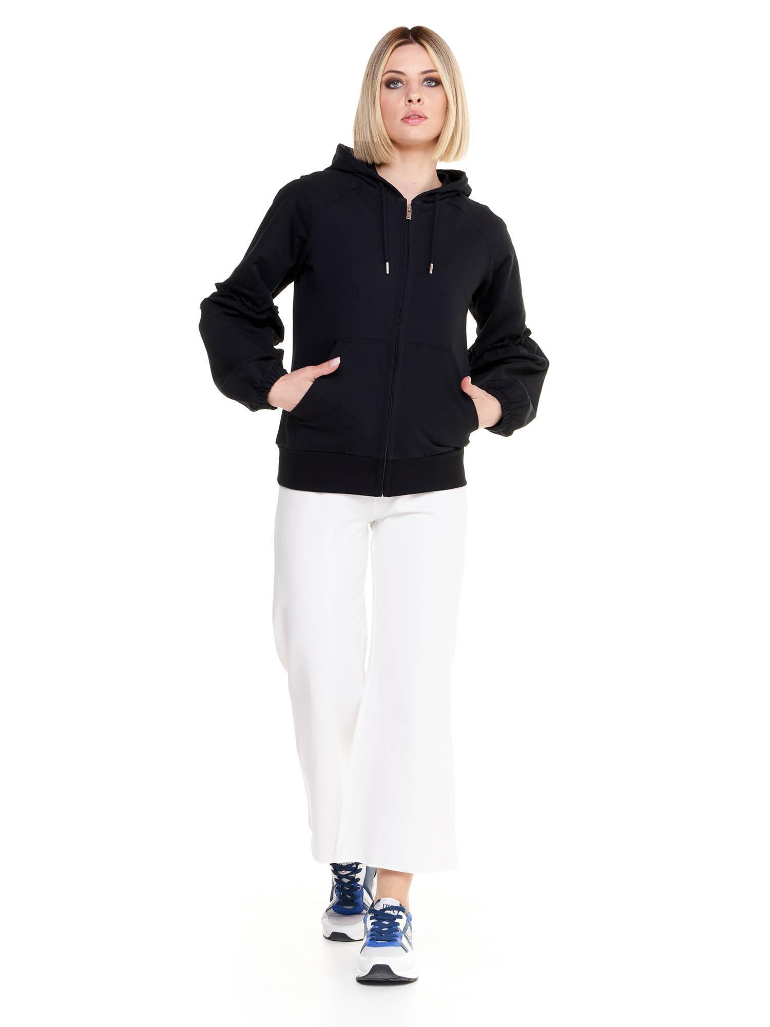 Sweat à capuche zippé femme scintillant 7/8