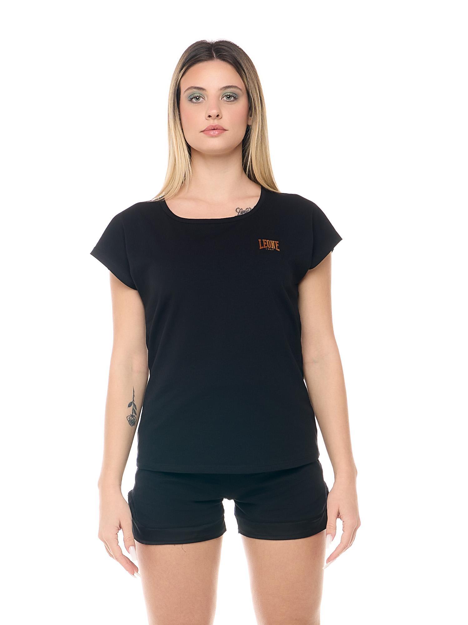 T-shirt femme Leone 1947 Apparel en coton stretch avec logo doré. 6/8