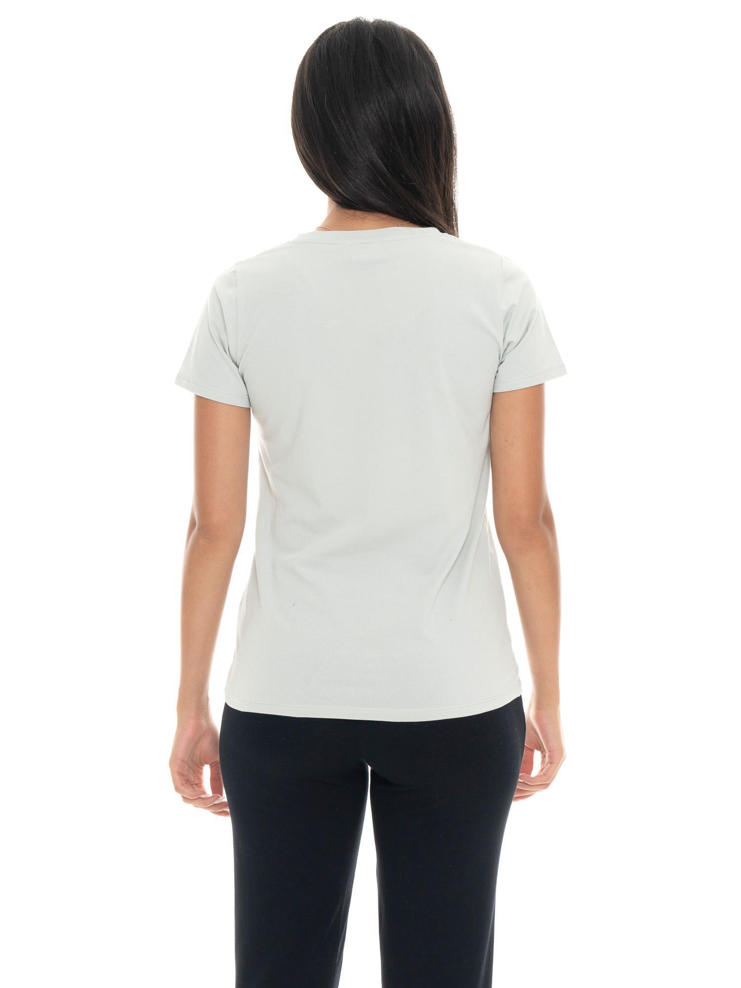 T-shirt femme Leone 1947 Apparel Never Without manches courtes strass 4/7